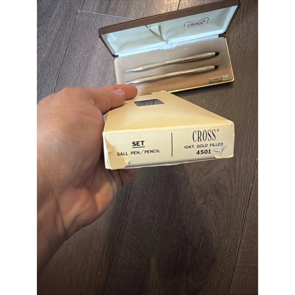 Cross 10 Karat Gold Filled Pen and Pencil Set 4501 450105/original paperwork